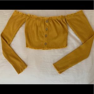 Mustard Cropped Top